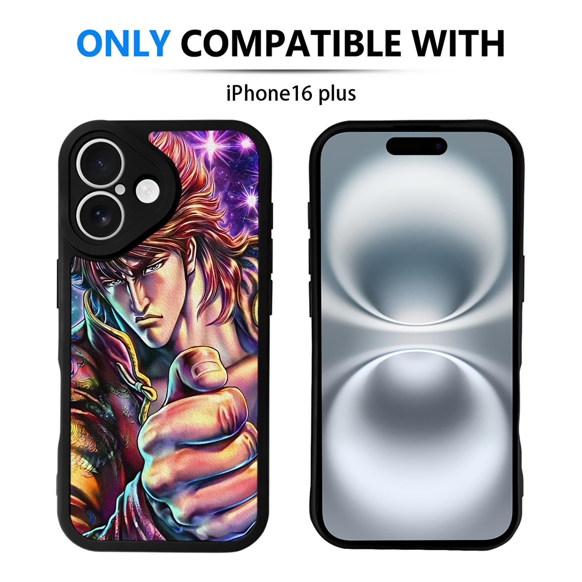 （画像用） 北斗の拳 Fist of the North Star 【iPhone 16シリーズ対応】シリコンスマホケース（レザー調） 材質：シリコン